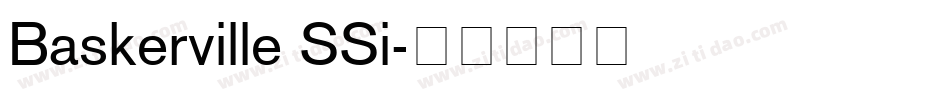 Baskerville SSi字体转换